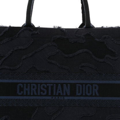 Christian Dior Canvas Embroidered Camouflage Book Tote Blue 8 of 10