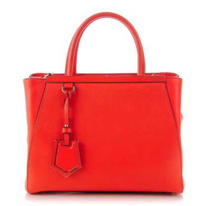 Fendi Vitello Elite Petite 2Jours Tote Papavero 1 of 9