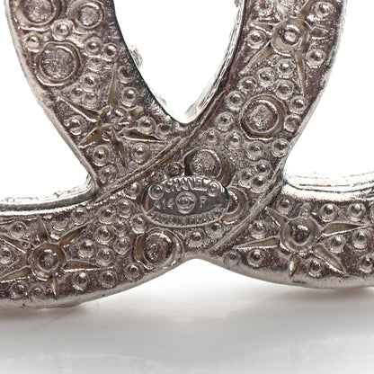 Chanel Swarovski Crystal Large CC Brooch Silver 4 of 4