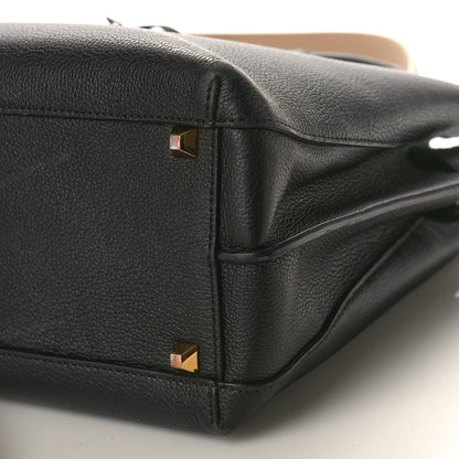 MCM Grained Calfskin Large Milla Tote Black 9 of 16