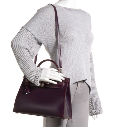 Hermes Box Kelly Sellier 32 Raisin 2 of 8