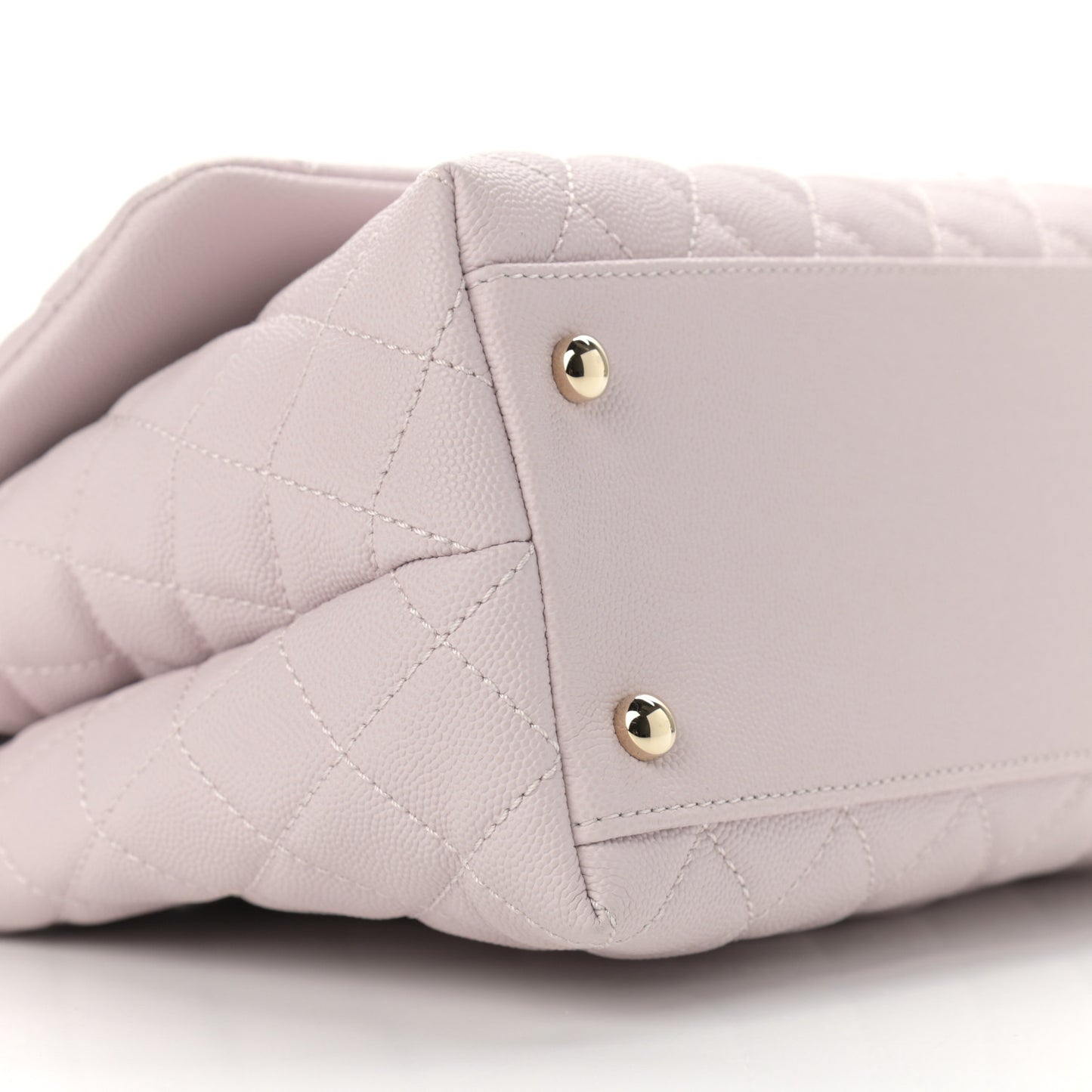 Caviar Quilted Small Coco Handle Flap Light Pink