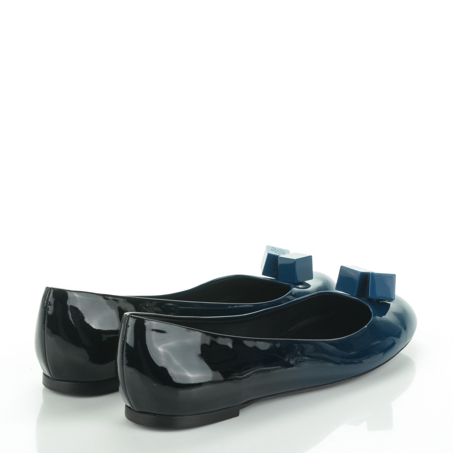 Louis Vuitton Patent Calfskin Gossip Ballerina Flats 41 Blue 4 of 8