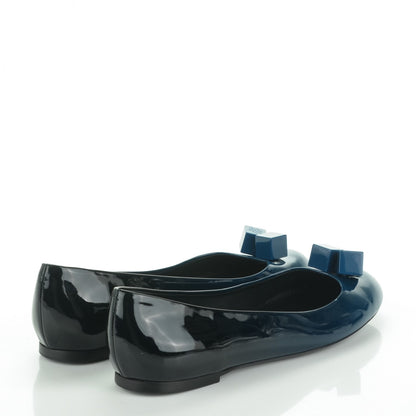 Louis Vuitton Patent Calfskin Gossip Ballerina Flats 41 Blue 4 of 8