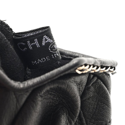 Chanel Lambskin Quilted Fingerless CC Gloves 8.5 Black 3 of 3