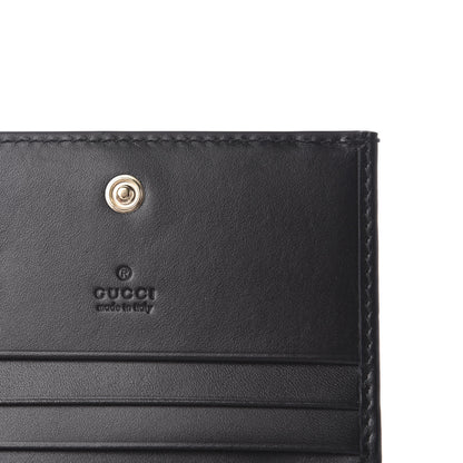 Gucci Guccissima Signature Bowy Card Case Wallet Black 6 of 7