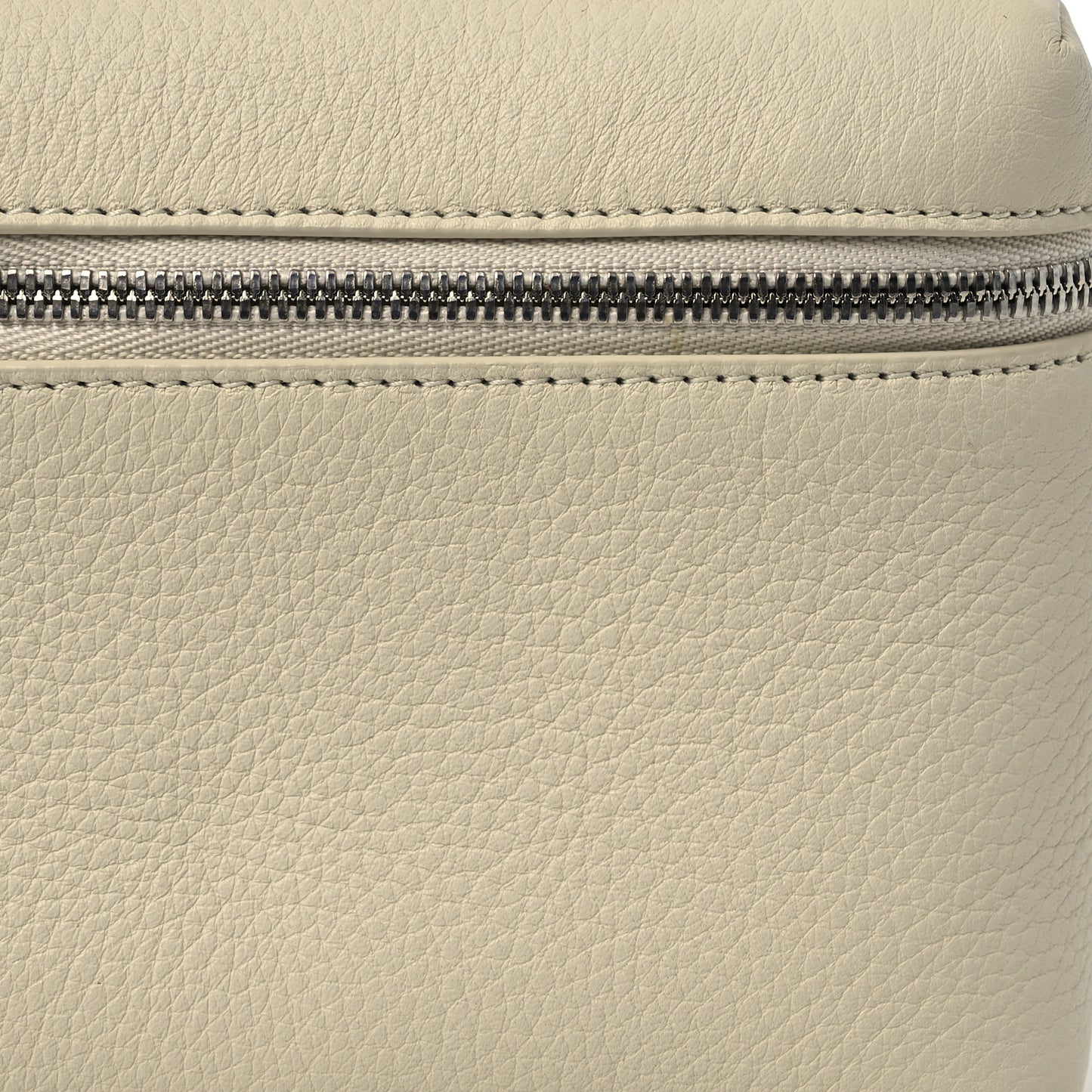 Grained Calfskin L19 Extra Pocket Pouch Whisper White