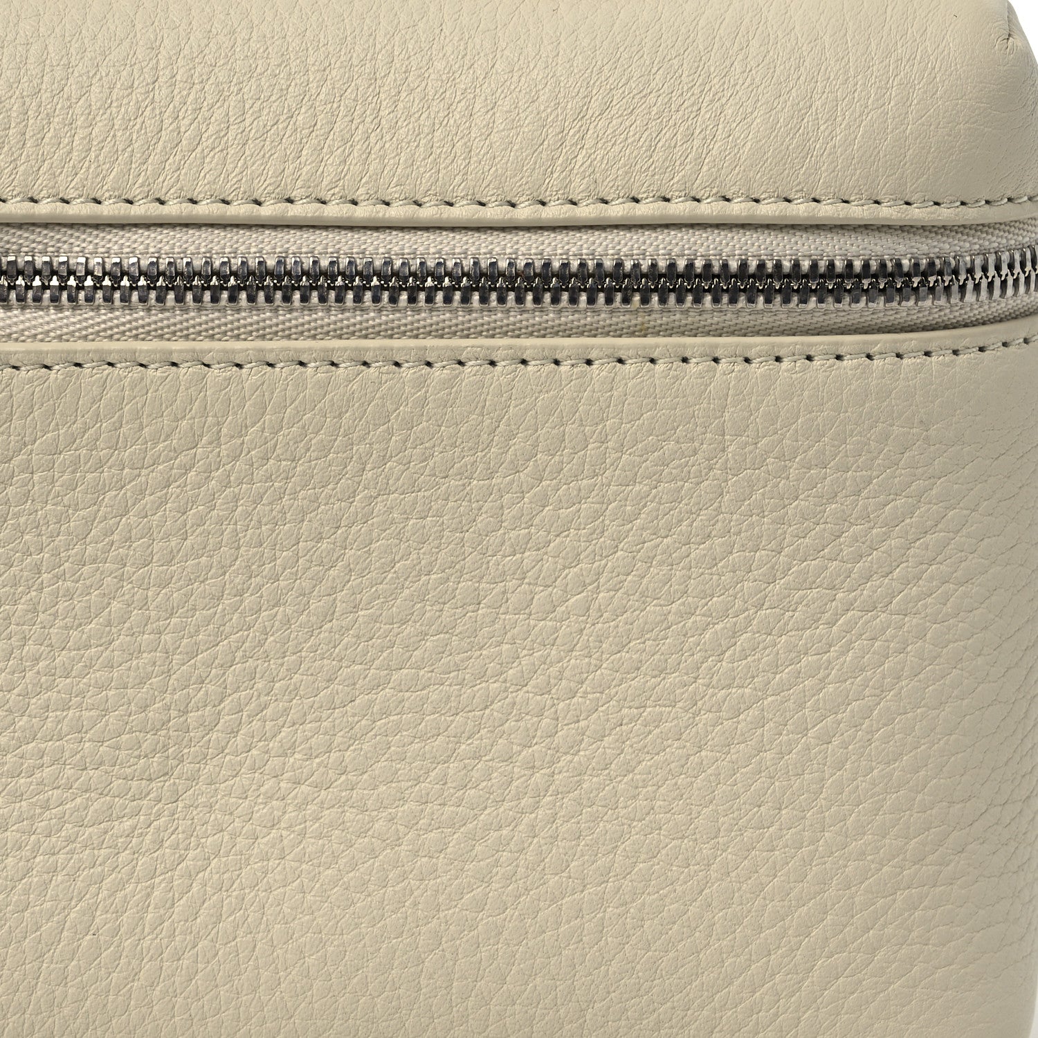 Loro Piana Grained Calfskin L19 Extra Pocket Pouch Whisper White 7 of 10