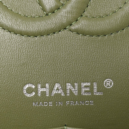 Chanel Lambskin Quilted Medium Double Flap Green 6 of 10