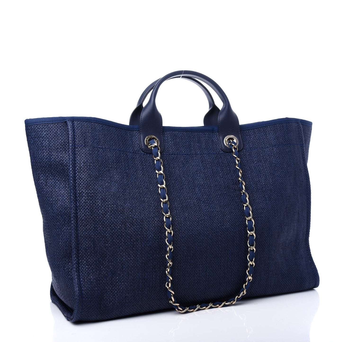 Canvas Medium Deauville Tote Dark Blue