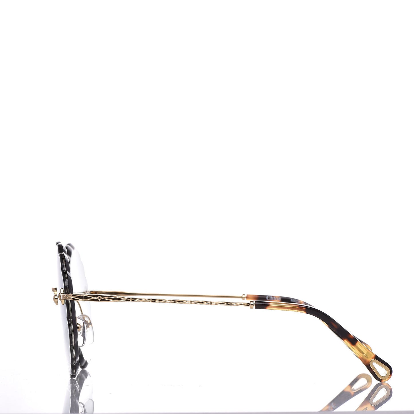 Rosie Bevelled Round Sunglasses CE142S Gold Gradient Blue