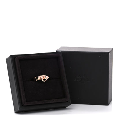 Hermes 18K Rose Gold PM Collier De Chien Ring 50 5.5 5 of 5