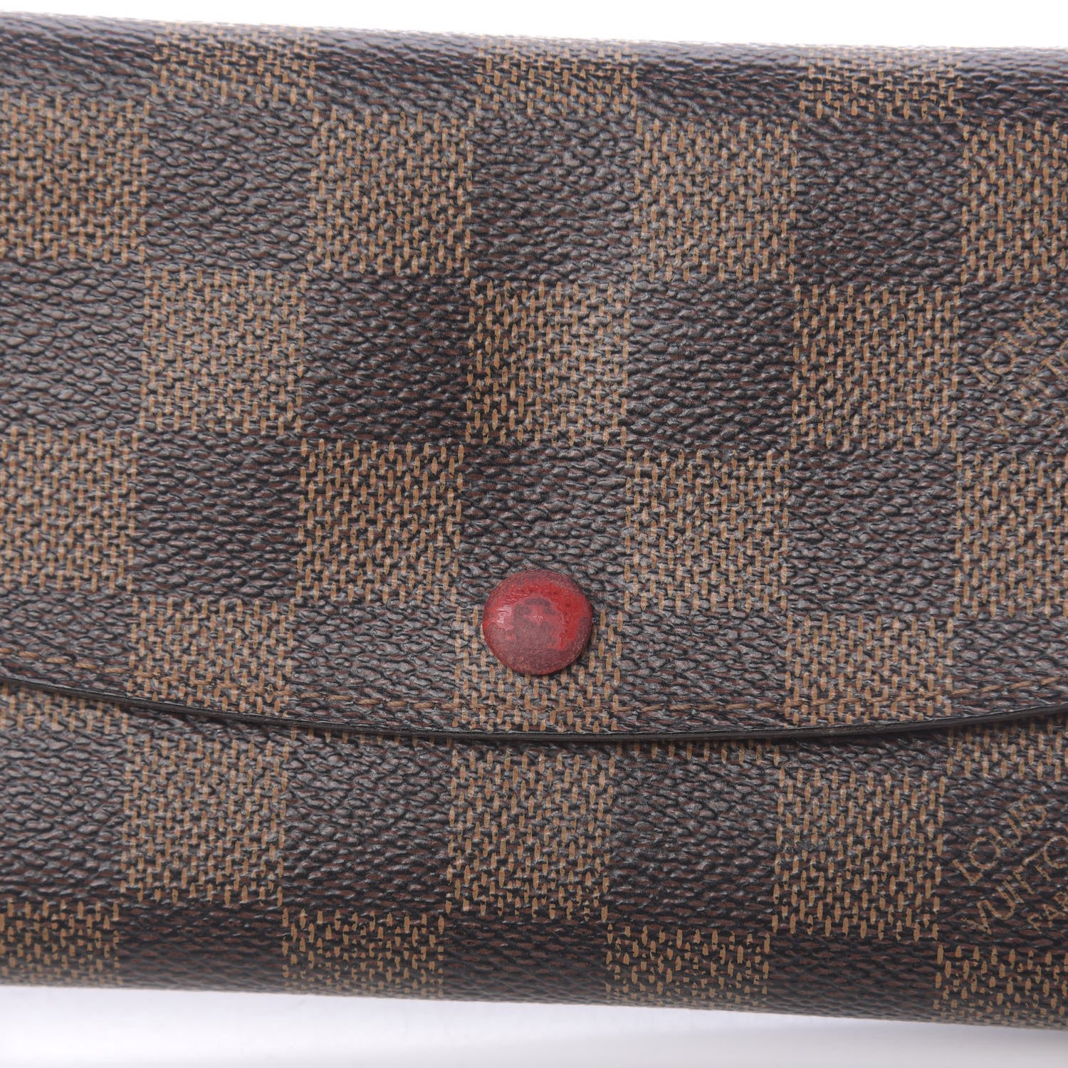 Louis Vuitton Damier Ebene Emilie Wallet Red 9 of 9