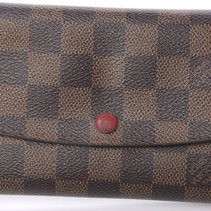 Louis Vuitton Damier Ebene Emilie Wallet Red 9 of 9