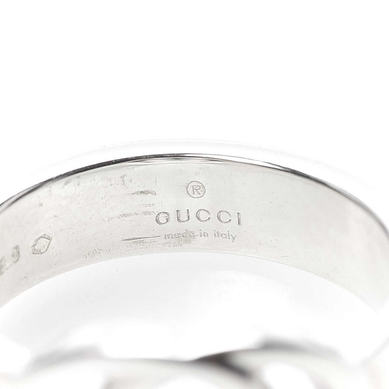 Gucci Sterling Silver Interlocking G Ring 54 6.75 4 of 7