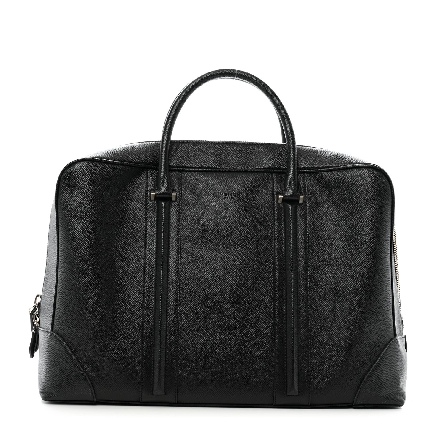 Grained Calfskin Briefcase Black