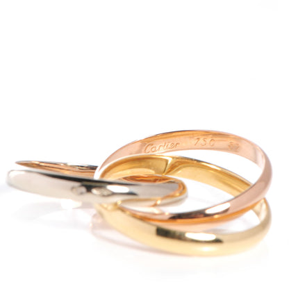 Cartier 18k Pink Yellow White Gold 2.9mm Trinity Ring 52 US 6 5 of 5