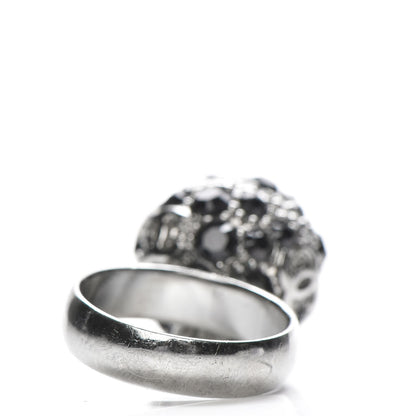 Chanel Crystal CC Cluster Ring size 6.75 Black 4 of 4