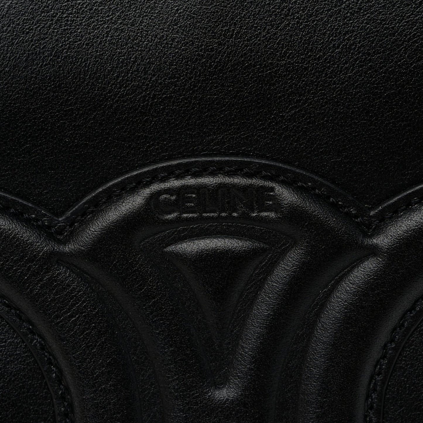 Smooth Calfskin Small Cuir Triomphe Bucket Bag Black