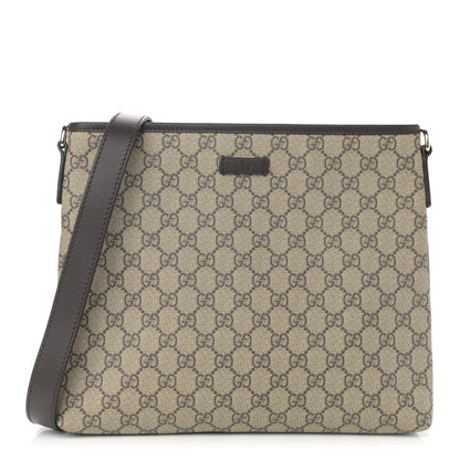 Gucci GG Plus Monogram Medium Flat Messenger Bag Dark Brown 1 of 10