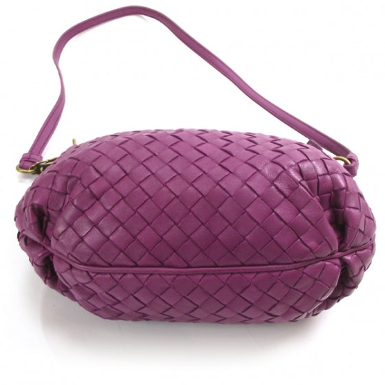 Leather Woven Shoulder Bag Orchid