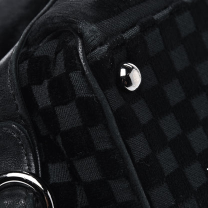 Chanel Velvet Checkered Flap Bag Black 11 of 14