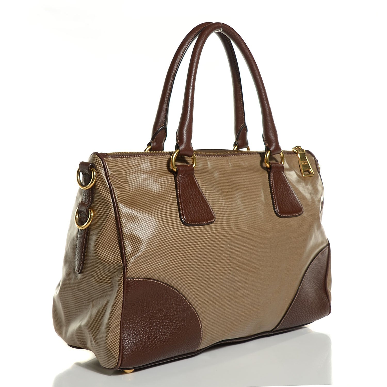Prada Canvas Jacquard Logo Tote 3 of 10