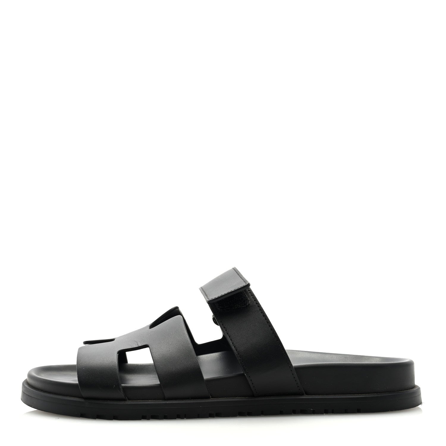 Hermes Calfskin Womens Chypre Sandals 40 Black 1 of 8