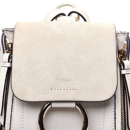 Chloe Suede Calfskin Mini Faye Backpack Off White 9 of 10