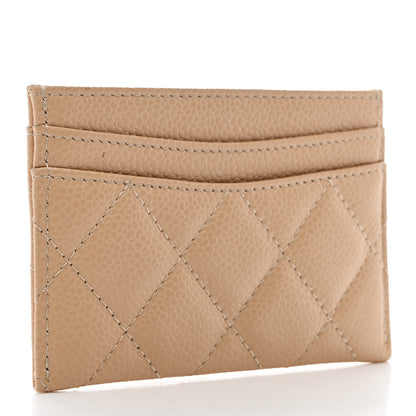 Chanel Caviar Quilted Card Holder Beige 3 of 9