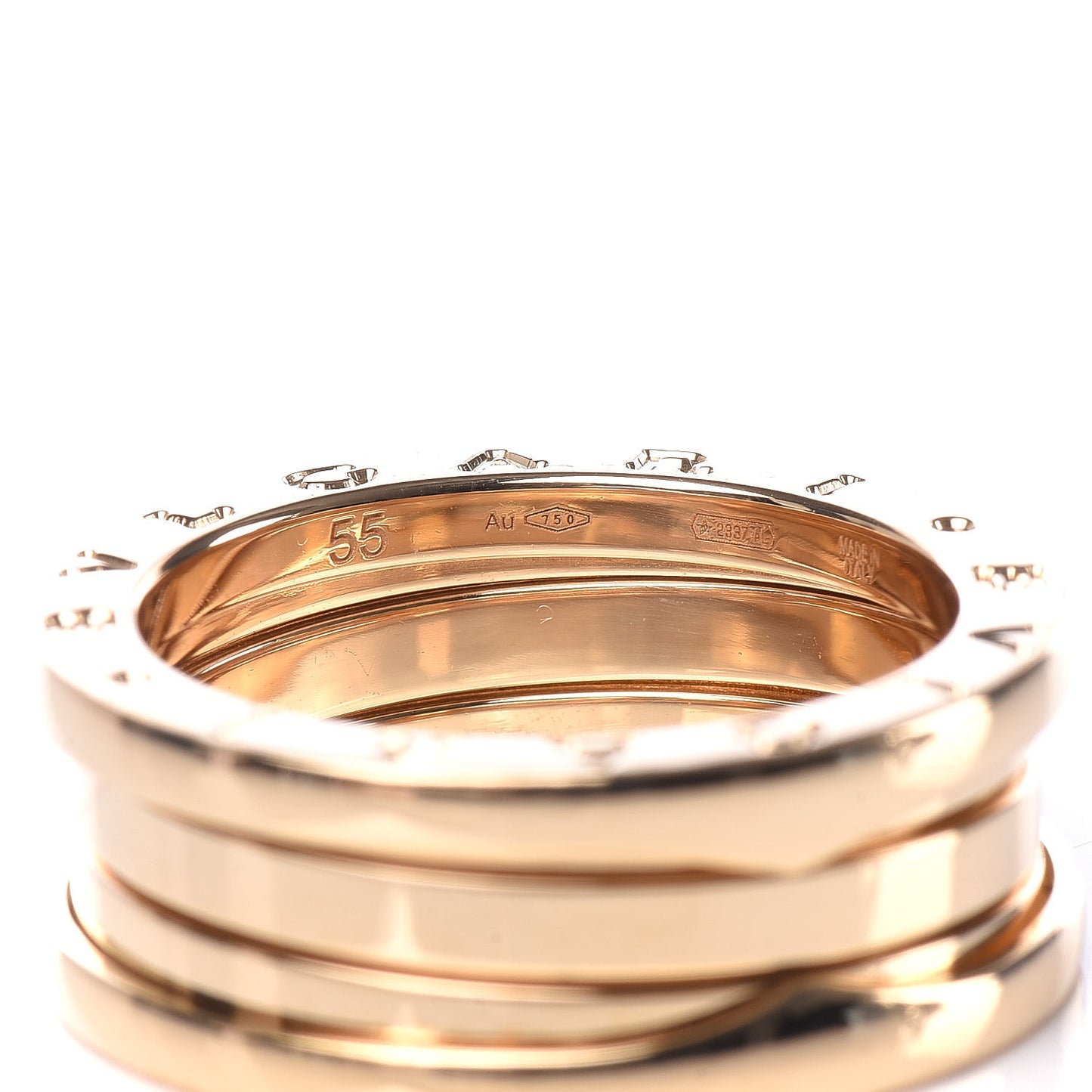 18K Yellow Gold B.Zero1 Three-Band Ring 55 7.25