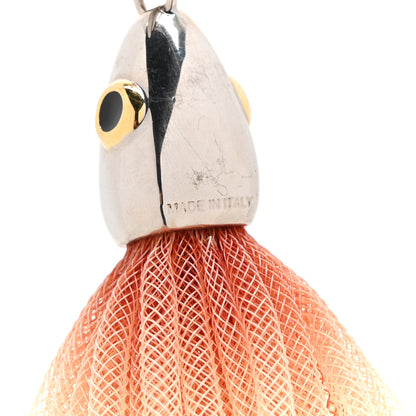 Loewe Metal Viscose Fishing Lure Bag Charm Silver Orange 3 of 3