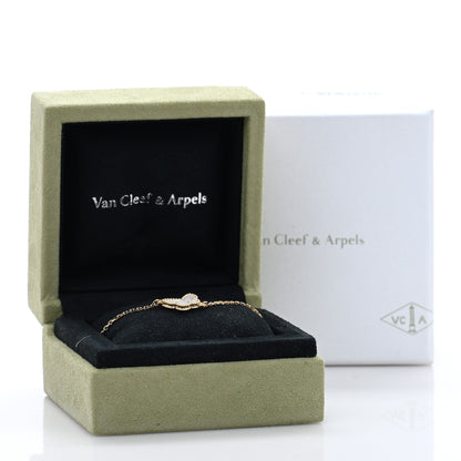Van Cleef & Arpels 18K Yellow Gold Mother of Pearl Sweet Alhambra Butterfly Bracelet 4 of 4