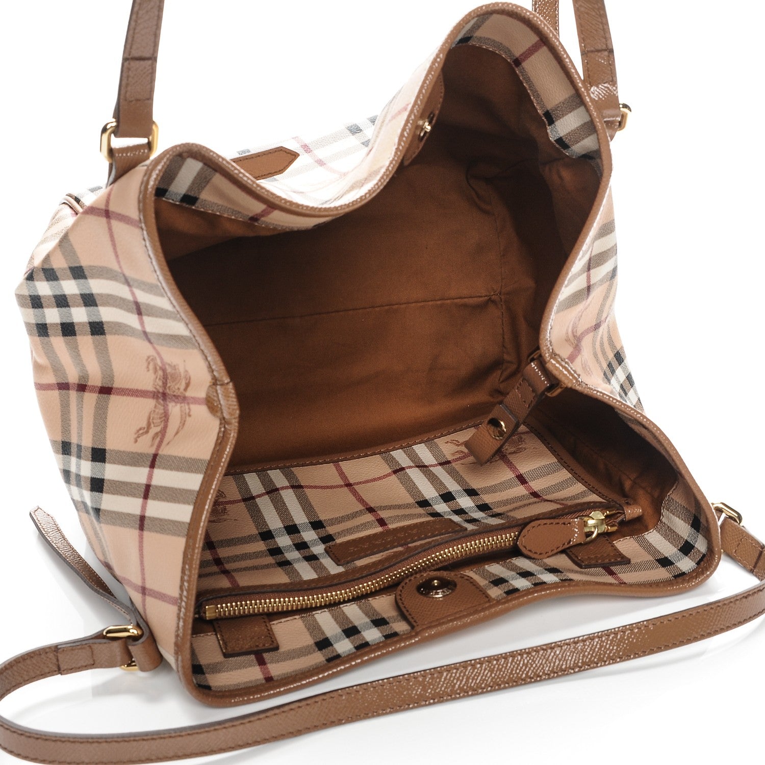 Burberry Haymarket Check Small Canterbury Tote Dark Sand 5 of 7