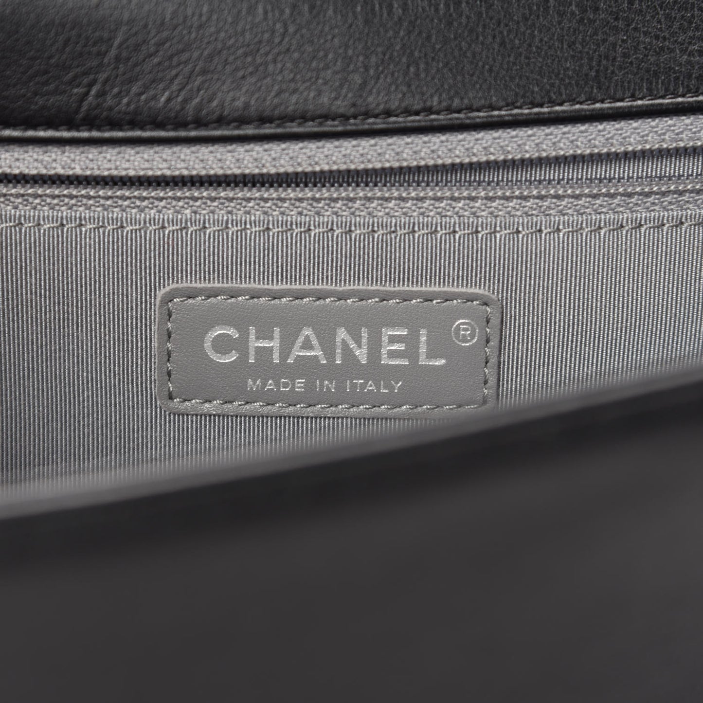 Calfskin Chevron Quilted New Medium Boy Flap Black