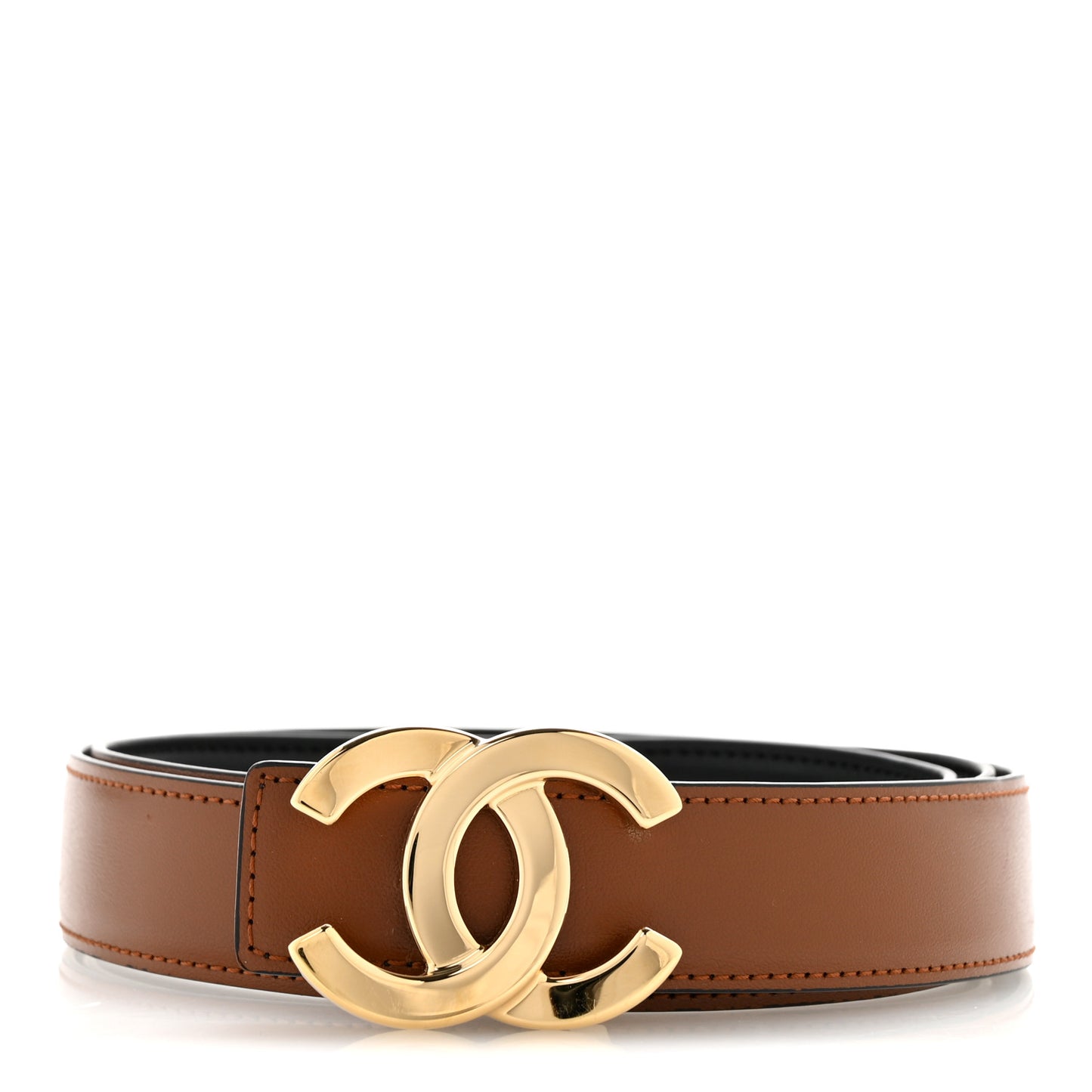 Calfskin CC Reversible Belt 100 40 Black Camel