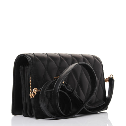 Saint Laurent Lambskin Diamond Quilted Monogram Angie Chain Bag Black 3 of 23