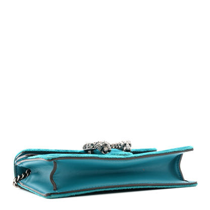 Gucci Velvet Super Mini Dionysus Shoulder Bag Pavone Cyan 4 of 11