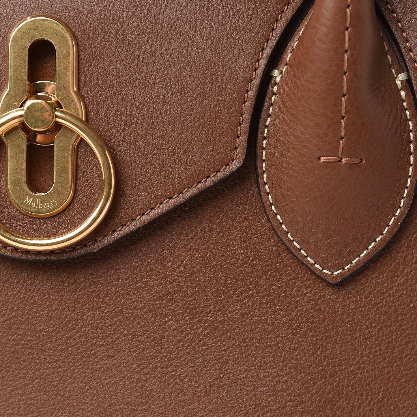 Silky Calfskin Large Seaton Tan