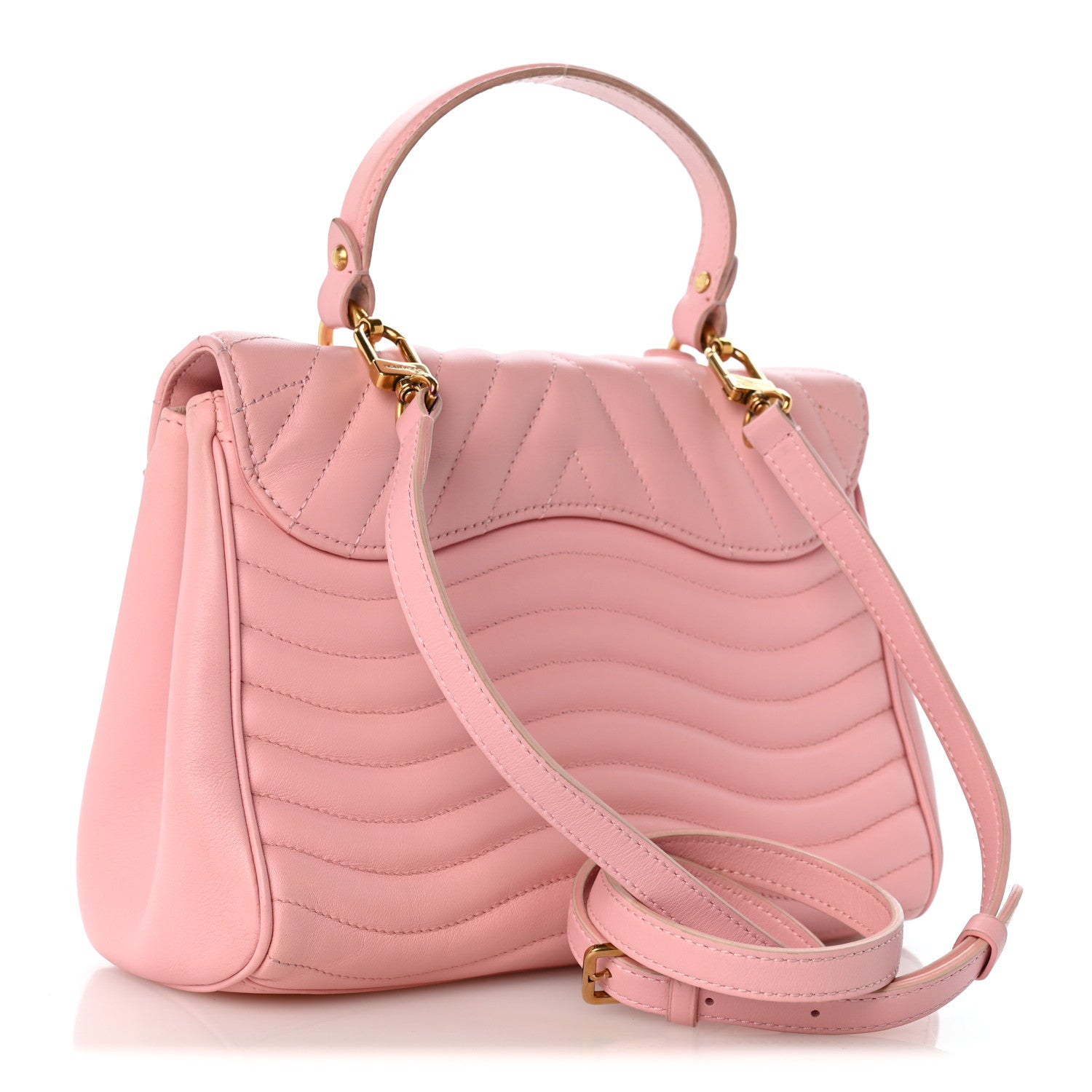 Louis Vuitton Calfskin Hold Me New Wave MM Rose Ballerine 3 of 13