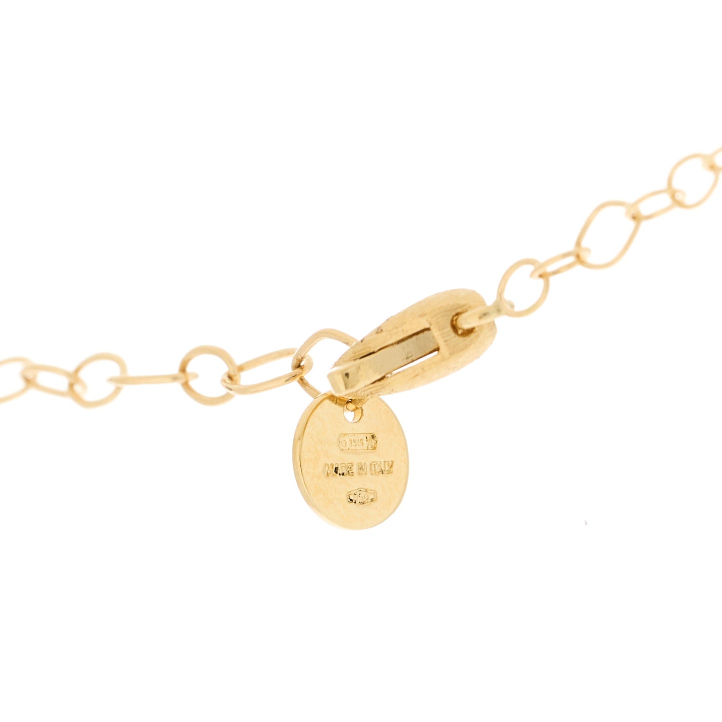 18K Yellow White Gold Diamond Lunaria Petite 5 Station Necklace