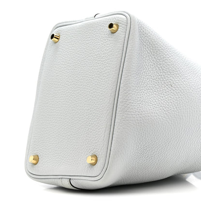 Hermes Taurillon Clemence Picotin Lock 18 PM Bleu Pale 10 of 11
