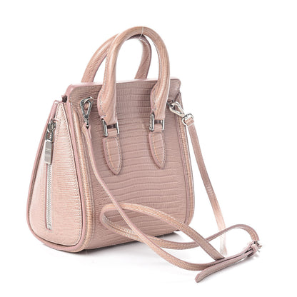 Alexander McQueen Calfskin Lizard Embossed Mini Heroine Pink 3 of 9