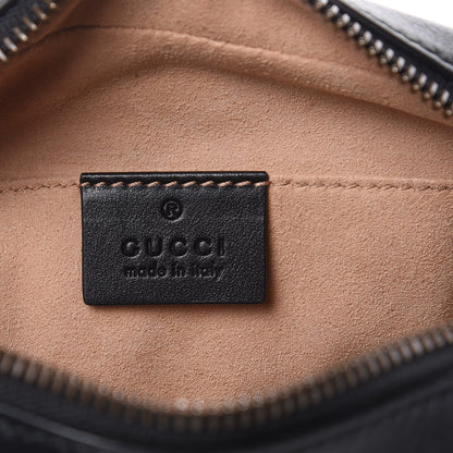 Gucci Calfskin Matelasse Mini GG Marmont Chain Shoulder Bag Black 6 of 12