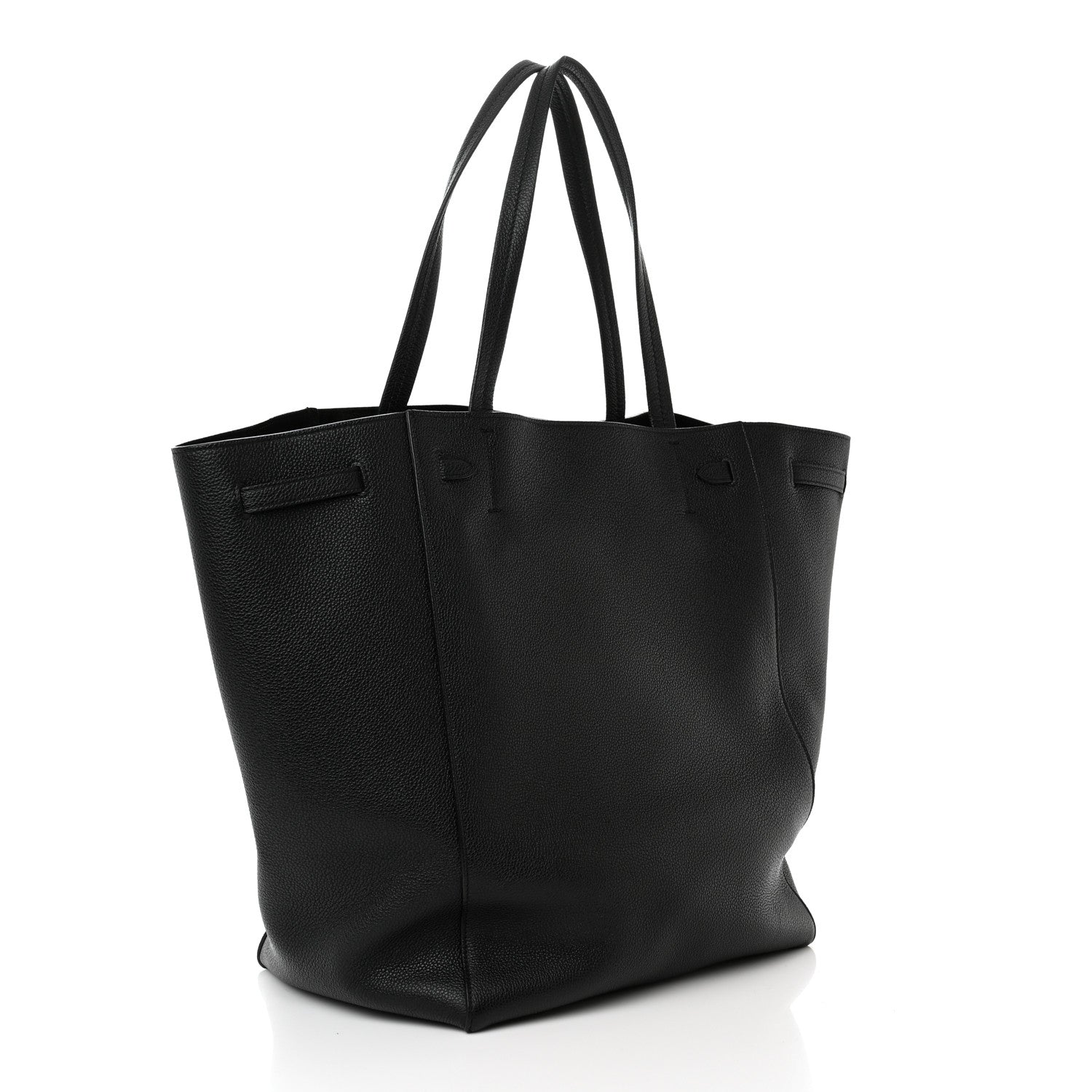 Celine Soft Grained Calfskin Medium Belt Cabas Phantom Black 3 of 10