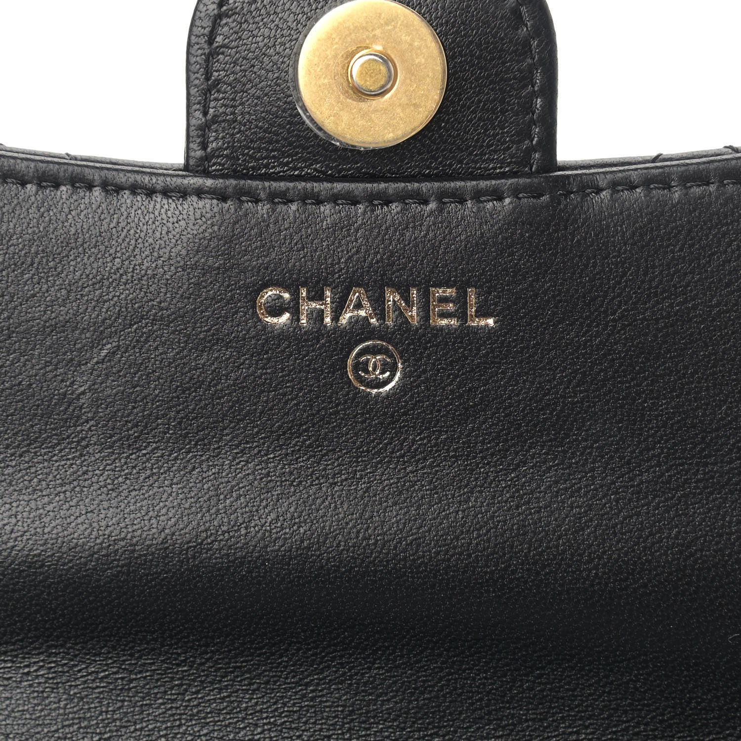 Chanel Lambskin Quilted Charm Flap Phone Holder With Chain Black 7 of 12