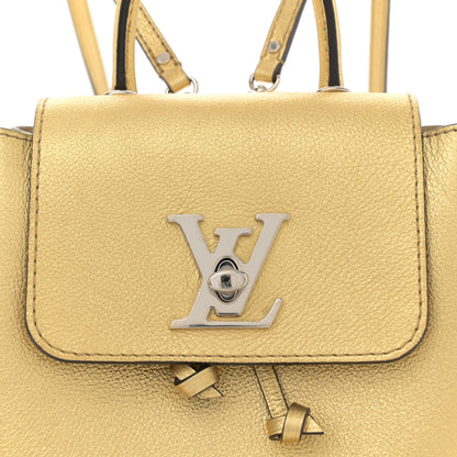 Louis Vuitton Metallic Calfskin Lockme Mini Backpack Gold 7 of 10