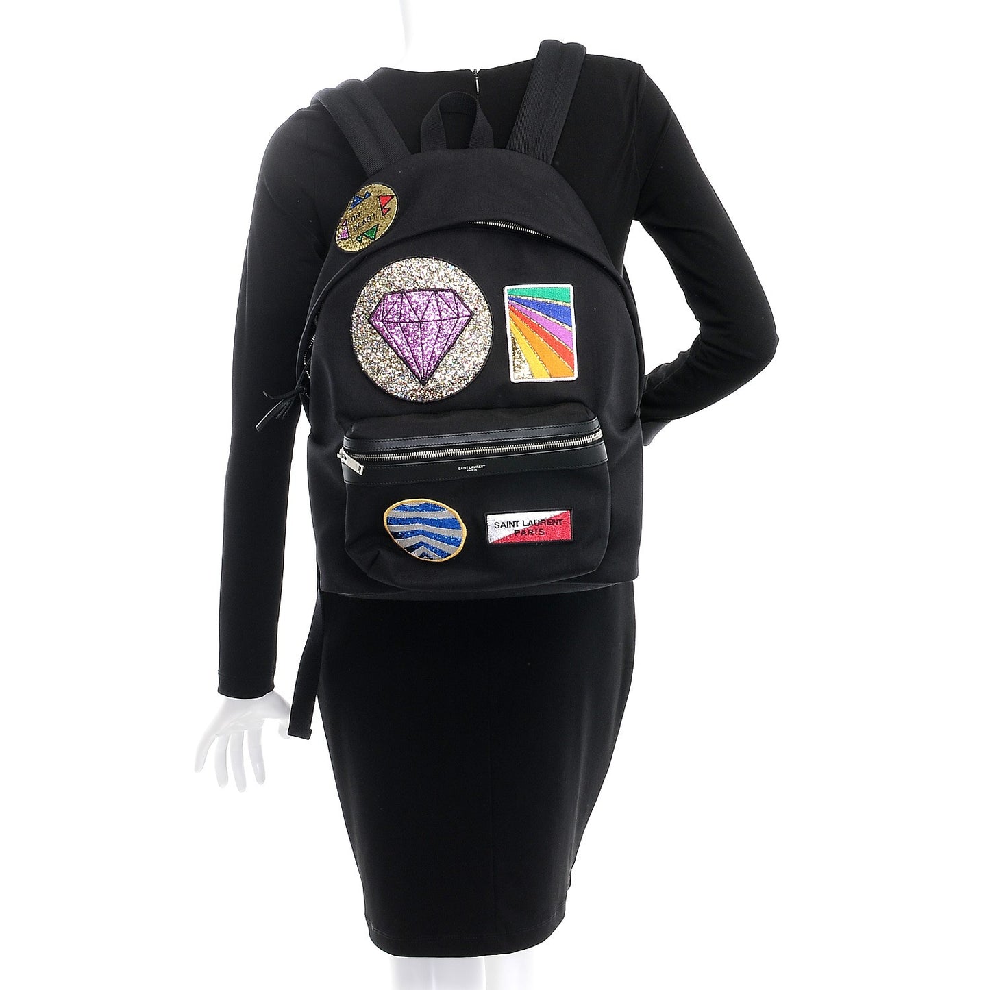 Canvas Multi Patch Hunting Backpack Black