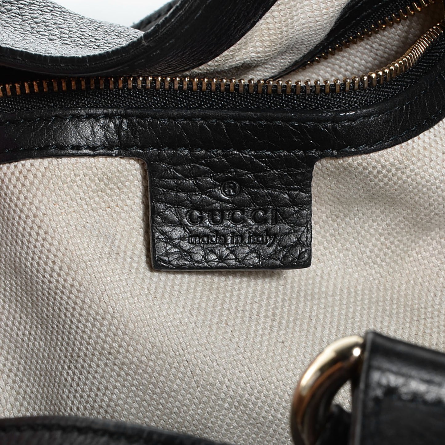 Pebbled Calfskin Medium Soho Shoulder Bag Black