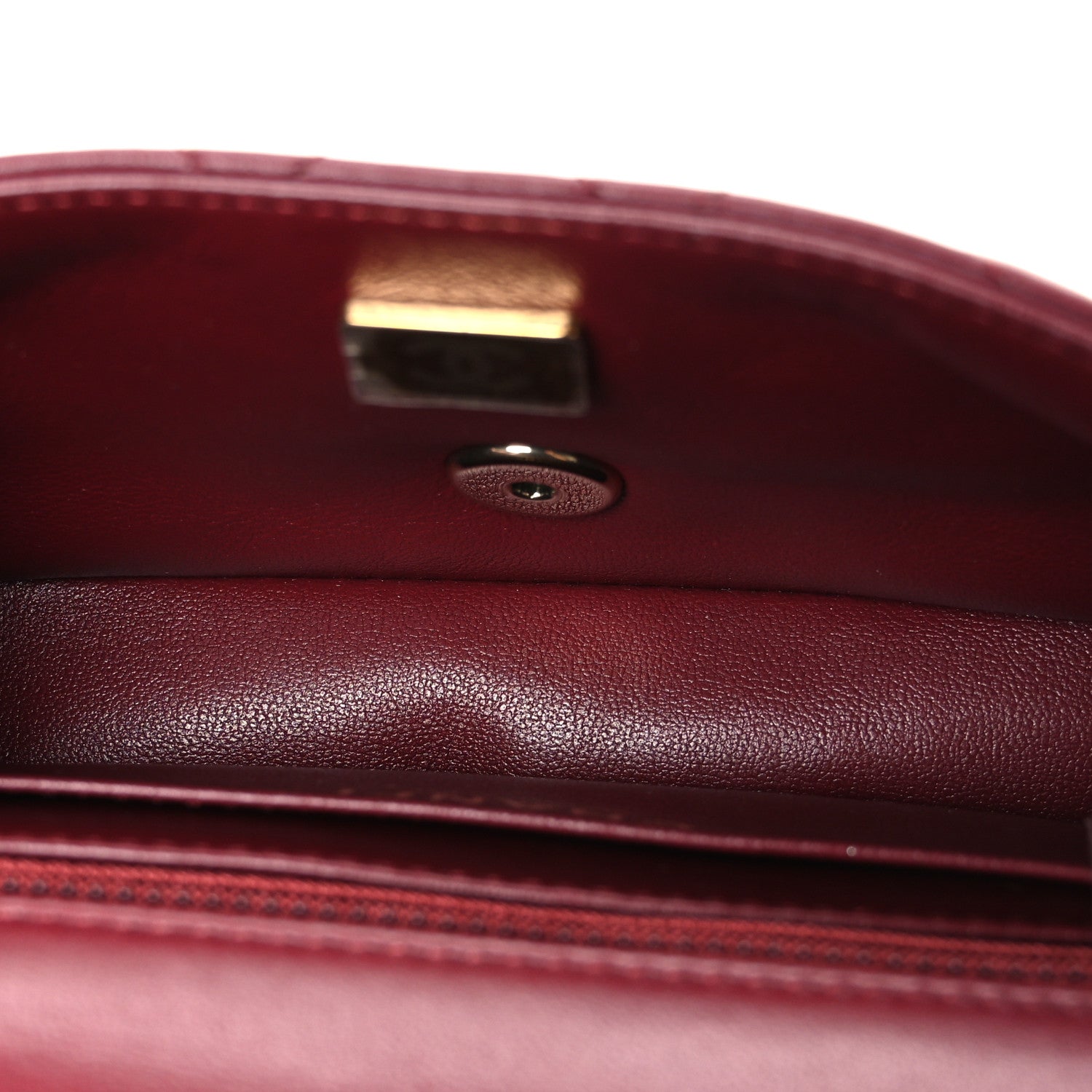 Chanel Lambskin Quilted Extra Mini Flap Bag Burgundy 5 of 11